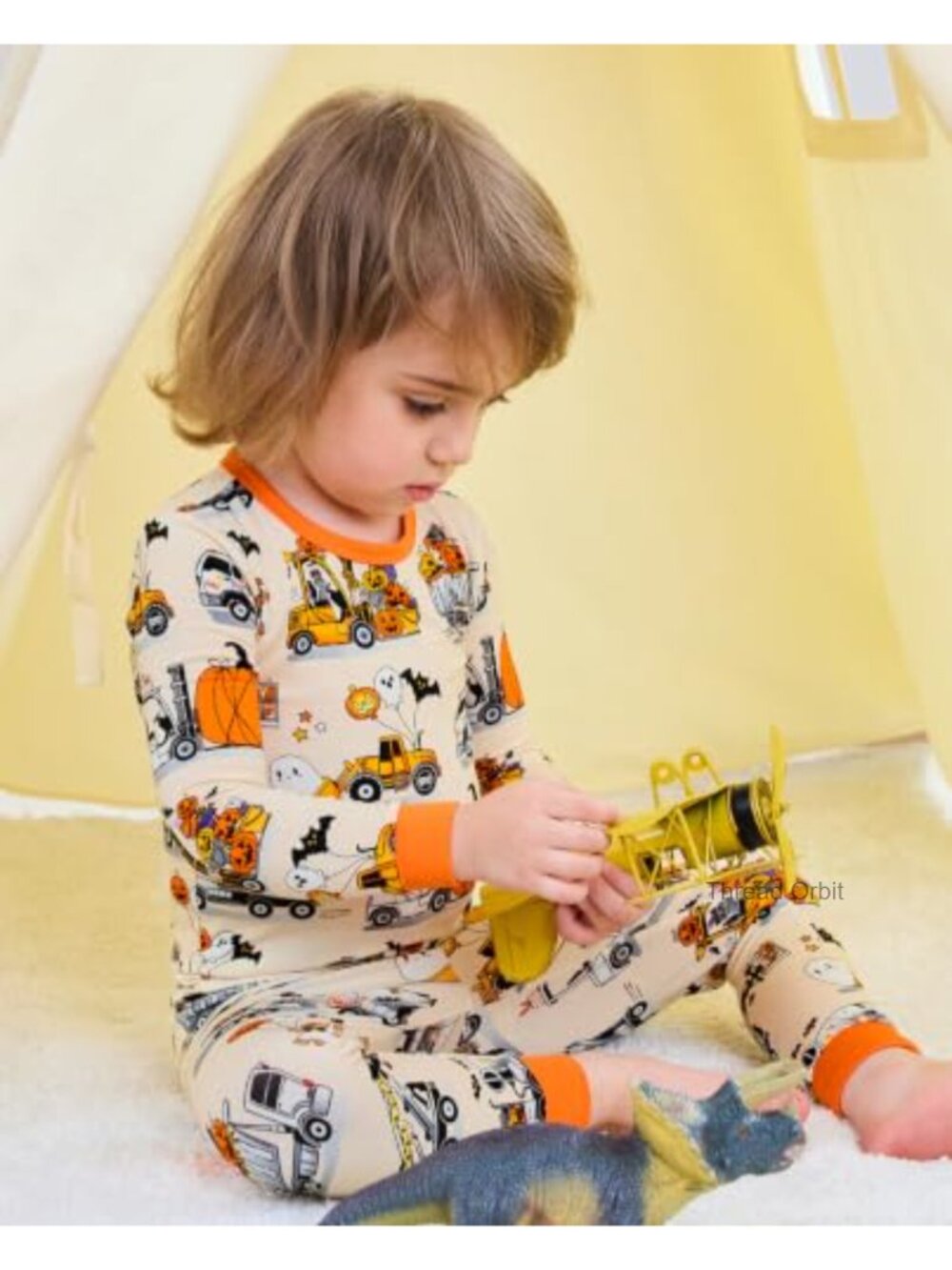 Bamboo Viscose Toddler Pajama Set Long Sleeve Fitted 2 Piece Kids Sleepwear - Picture 6 of 6
